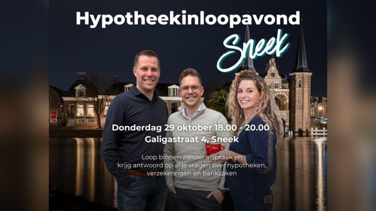 Hypotheekinloopavond Sneek — markt-eten in Friesland