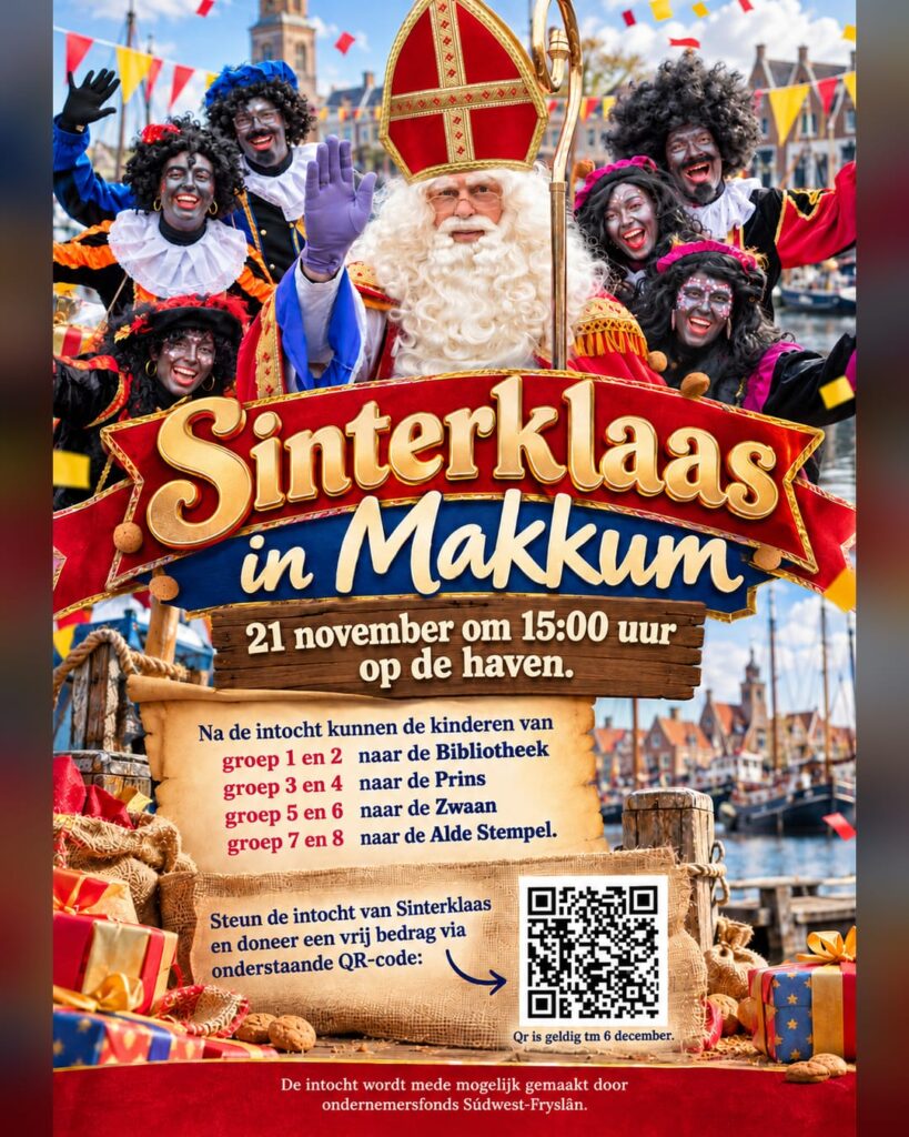 Sinterklaasintocht in Makkum in Makkum